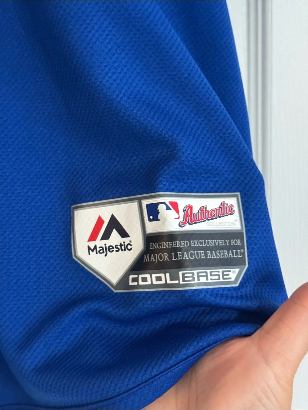 Kansas City Royals Majestic On-Field 3/4-Sleeve Batting Practice Jersey Small
